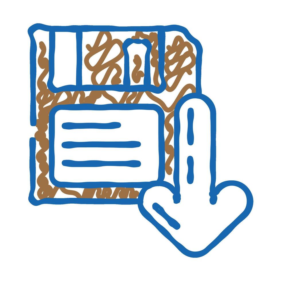 floppy disk saving loading data icon doodle illustration vector