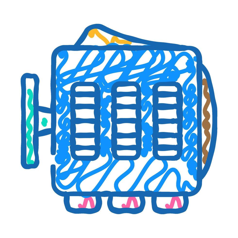fidget cube toy icon doodle illustration vector