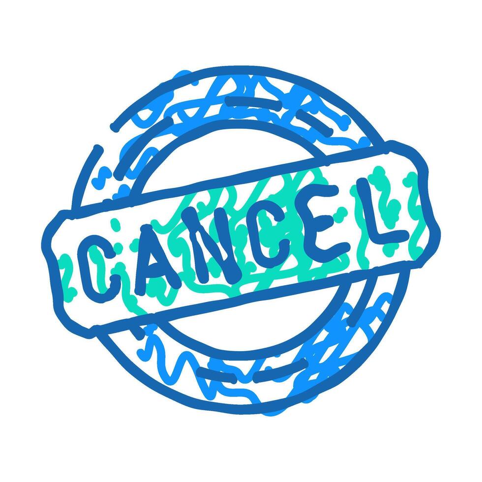 cancel close icon doodle illustration vector