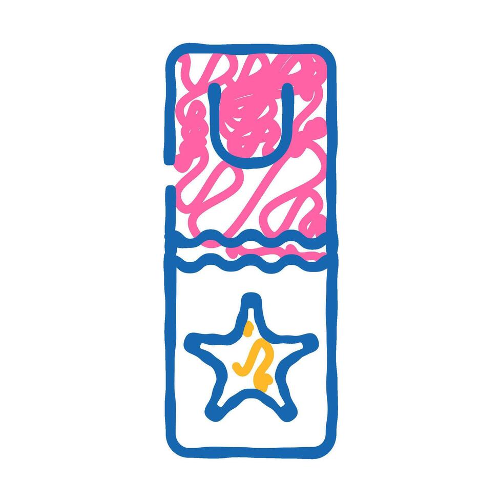 bookmark tabs list icon doodle illustration vector