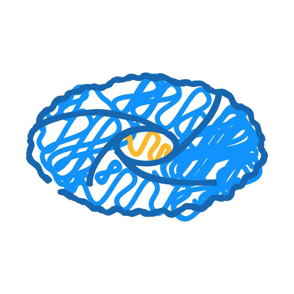nebula space exploration icon doodle illustration vector