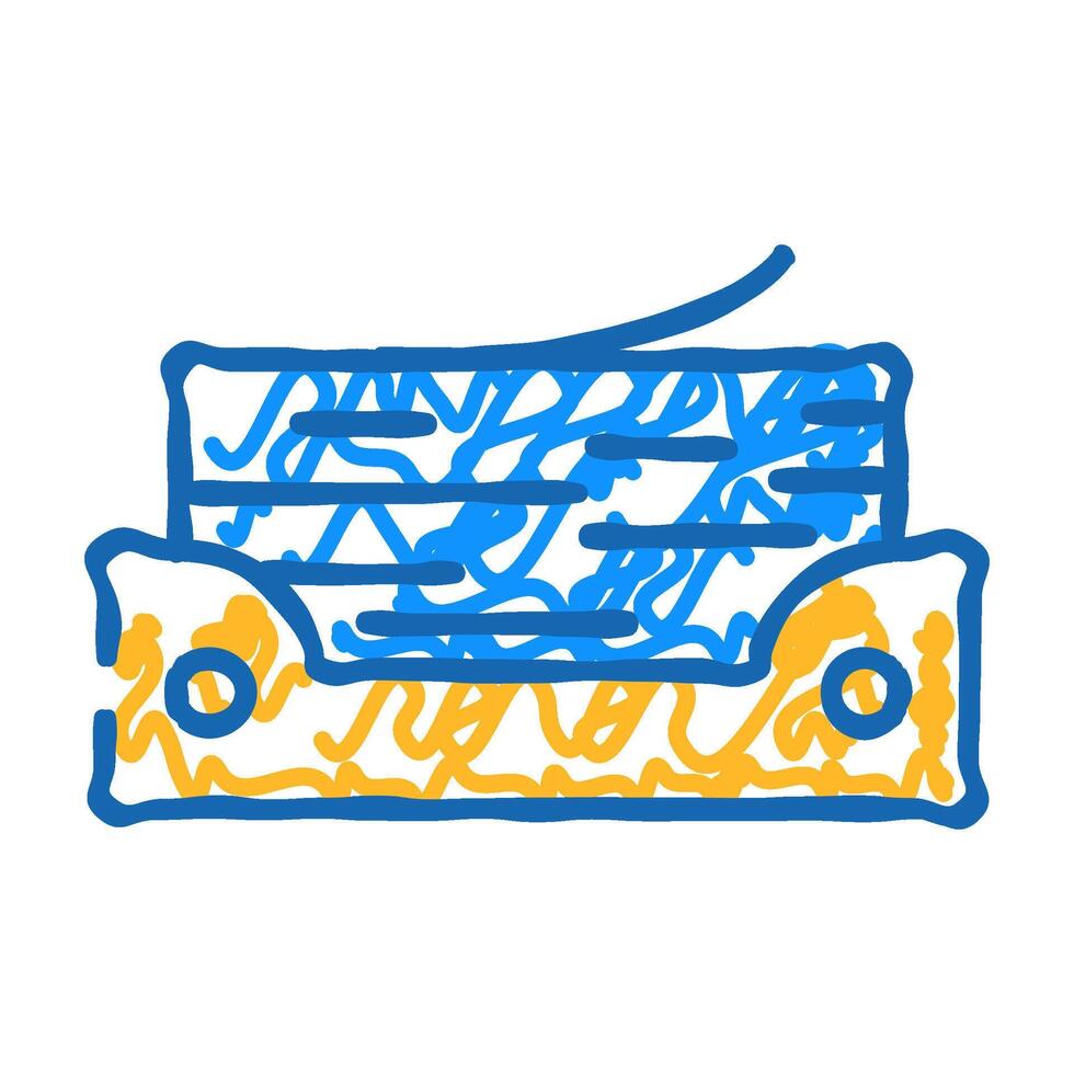 stack folded paper towels icon doodle illustration vector
