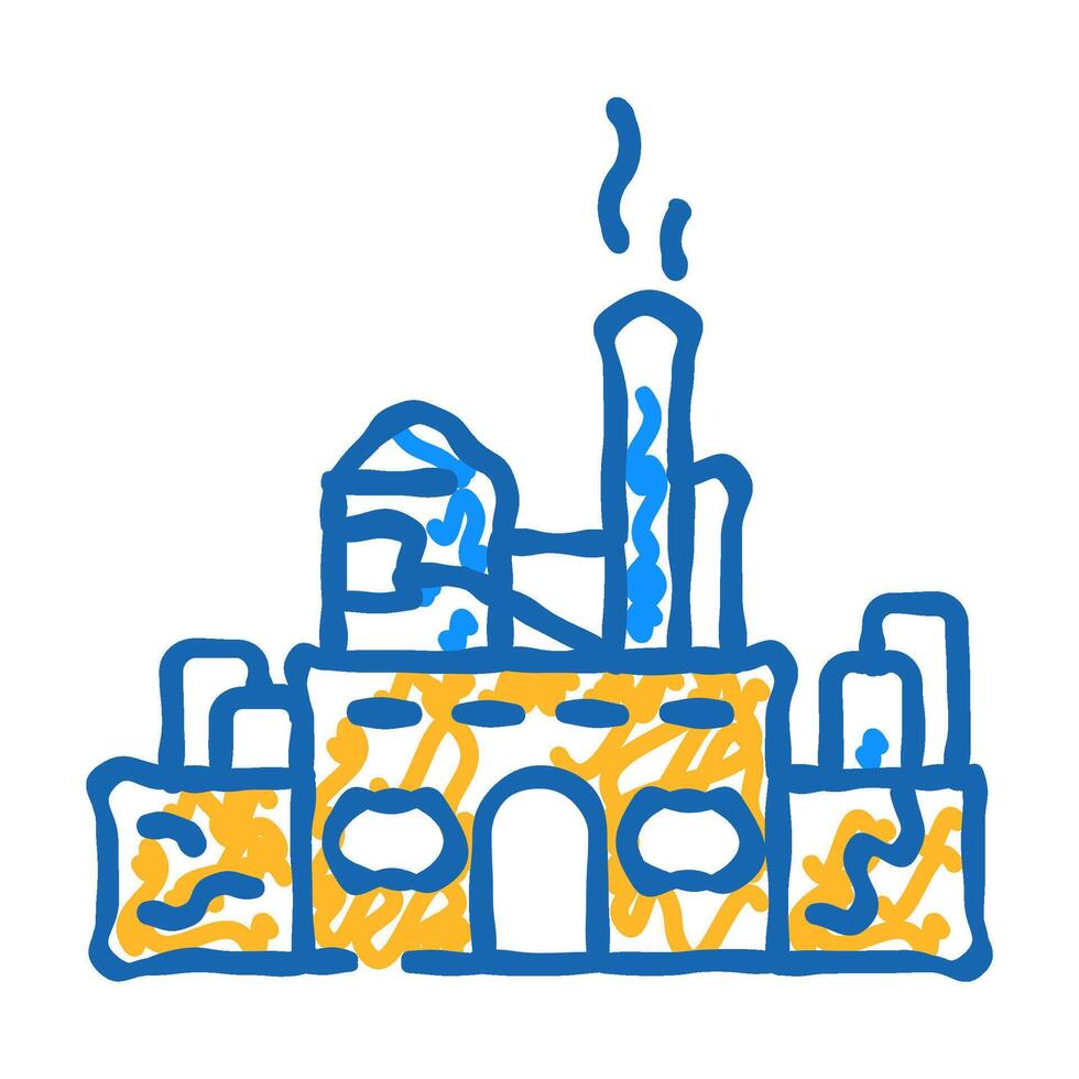 pulp mill paper icon doodle illustration vector