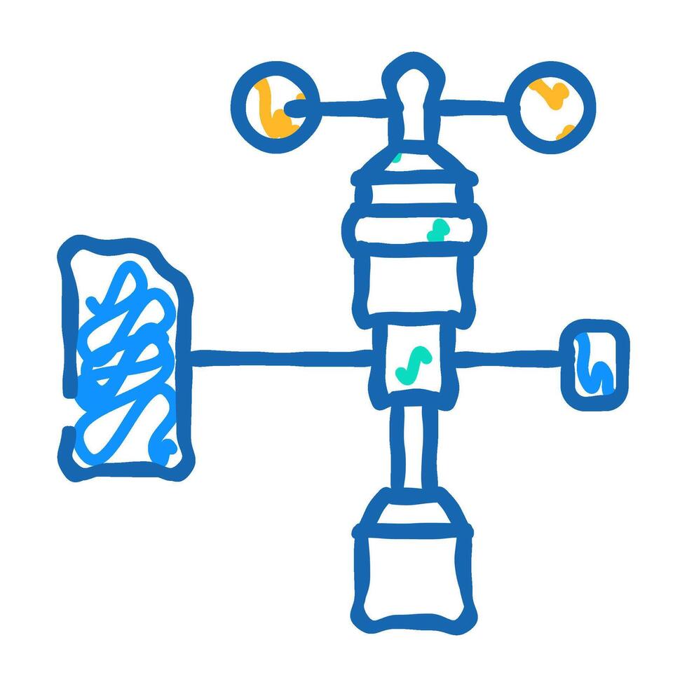 measurement wind turbine icon doodle illustration vector
