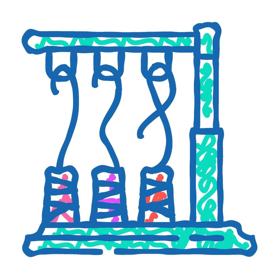 thread spools embroidery hobby icon doodle illustration vector