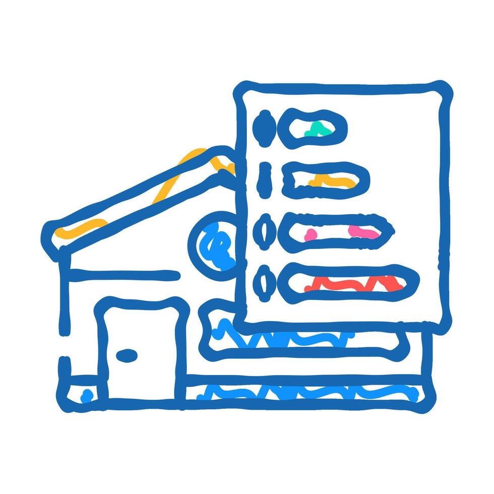 building energy efficient icon doodle illustration vector