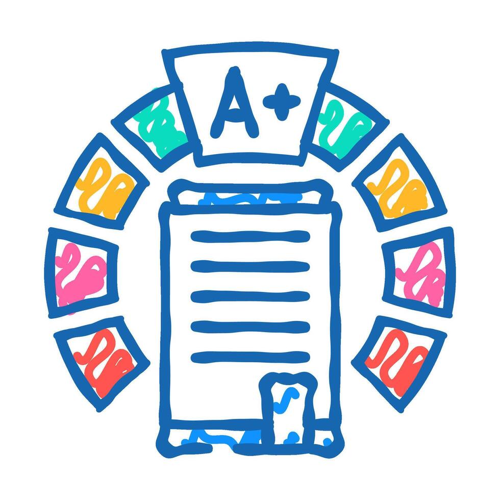 office energy efficient icon doodle illustration vector