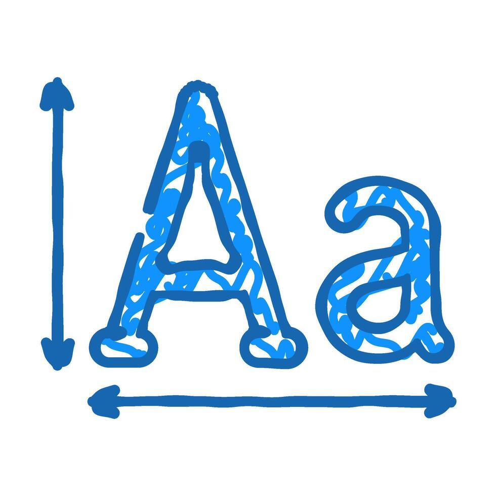 tipografía ux ui diseño icono garabatear ilustración vector