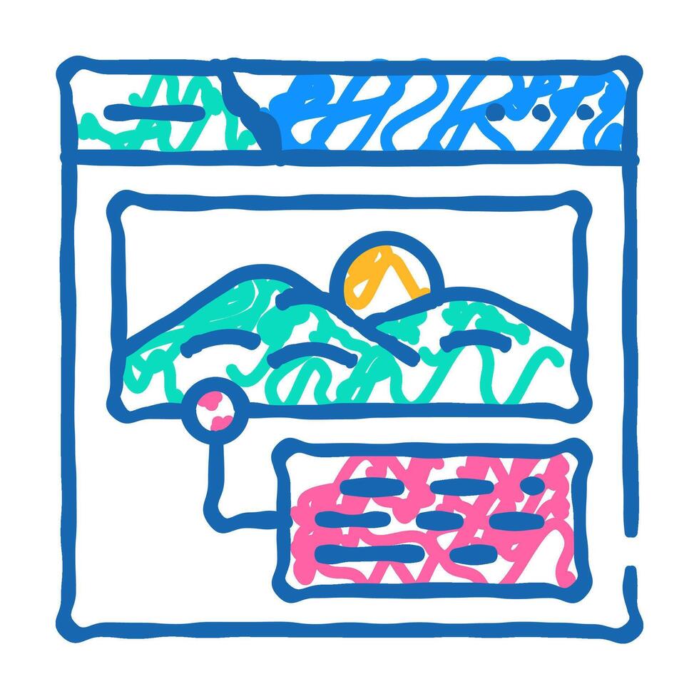 alt text seo icon doodle illustration vector