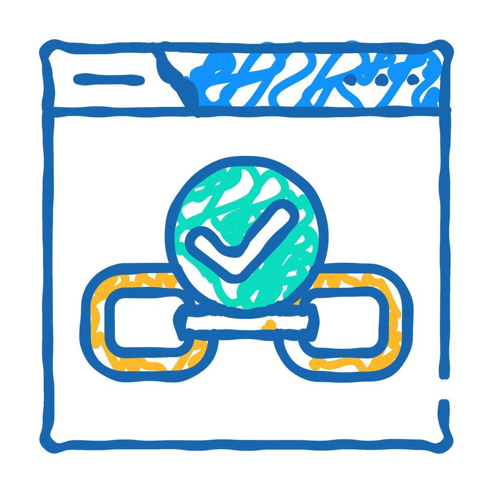 dofollow seo icon doodle illustration vector