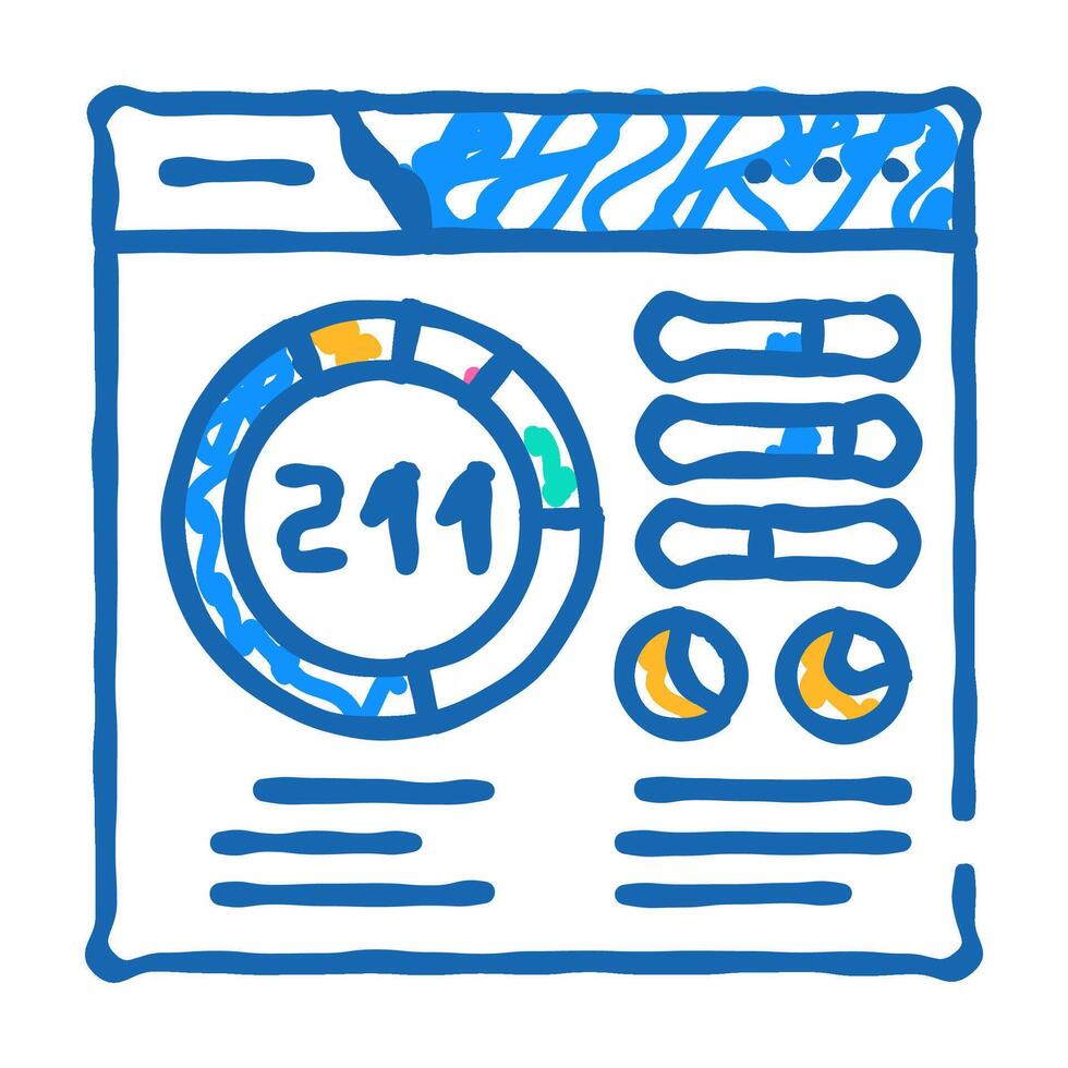 on page seo icon doodle illustration vector