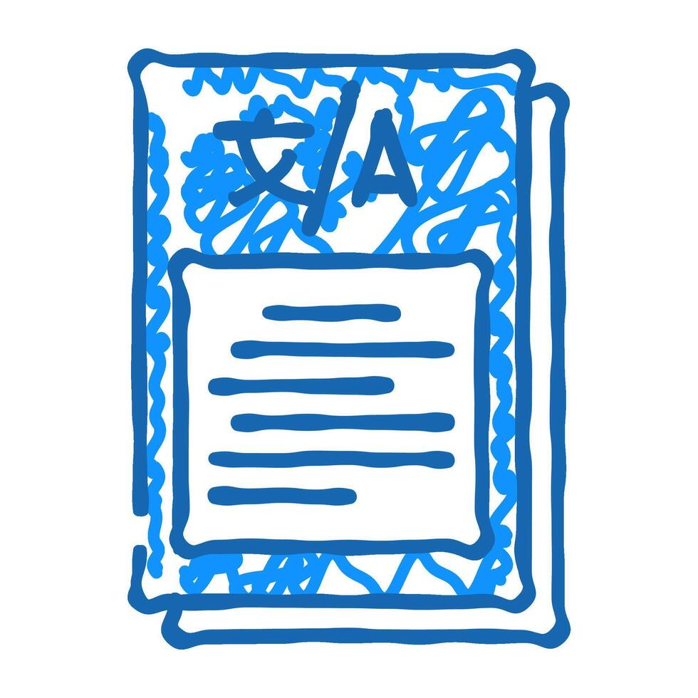 content localization technical writer icon doodle illustration vector