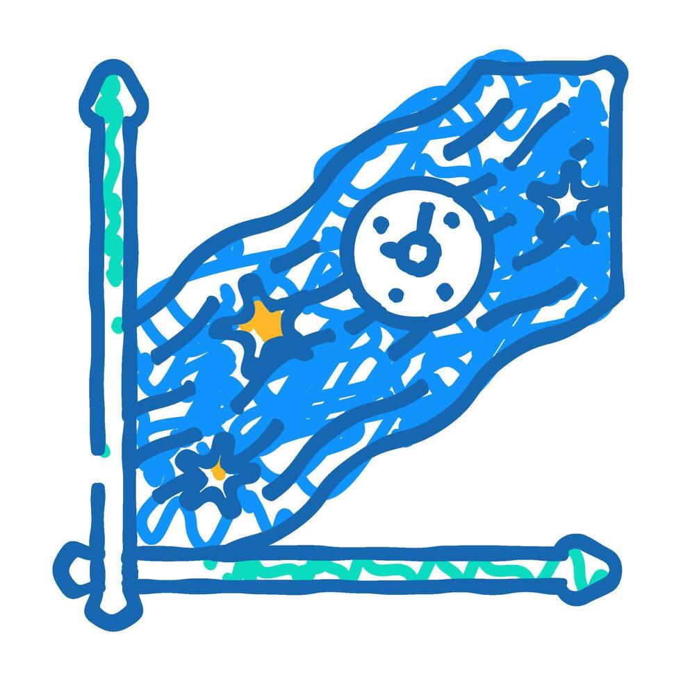 flow state time management icon doodle illustration vector