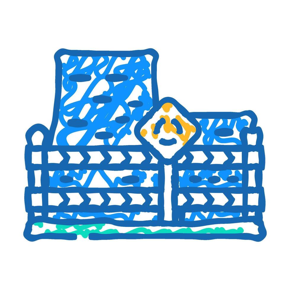 safety nuclear energy icon doodle illustration vector
