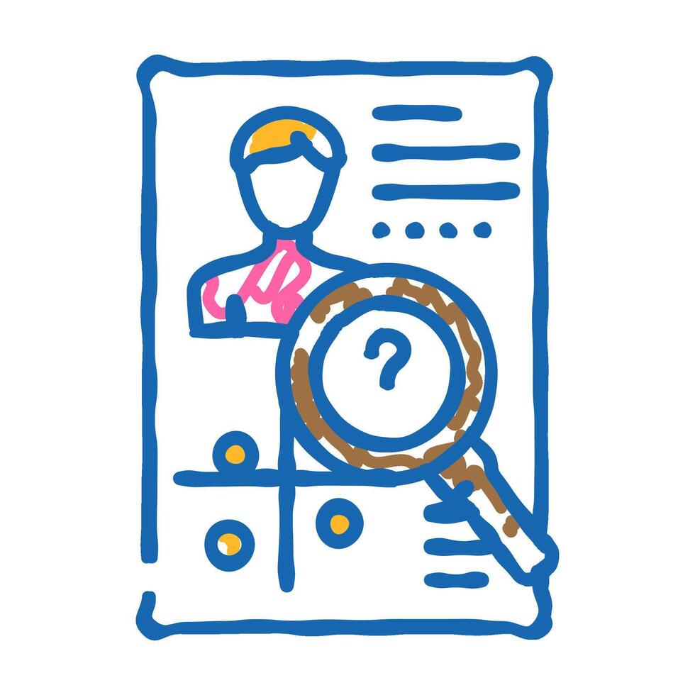 user research ux ui design icon doodle illustration vector