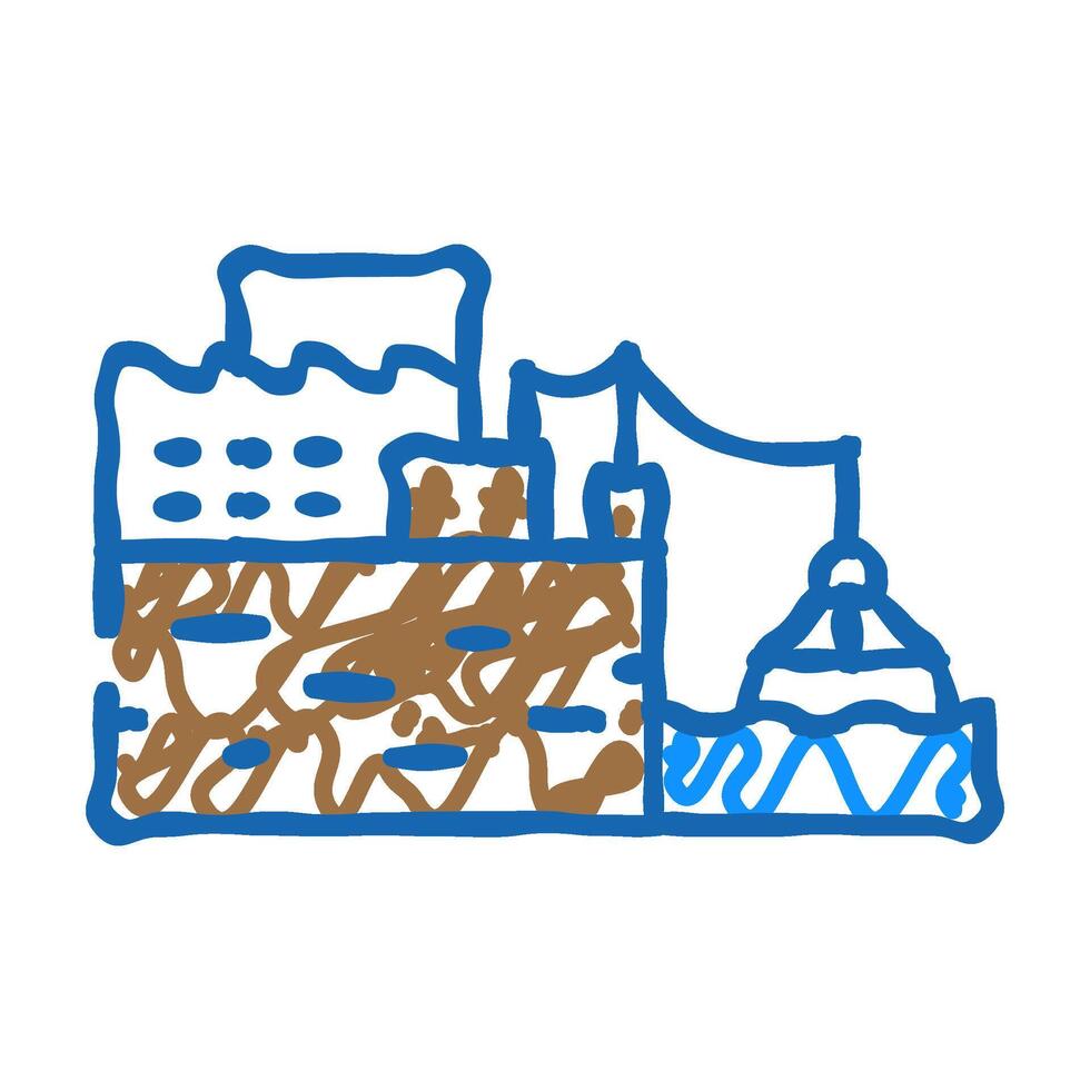 coastal power tidal power icon doodle illustration vector