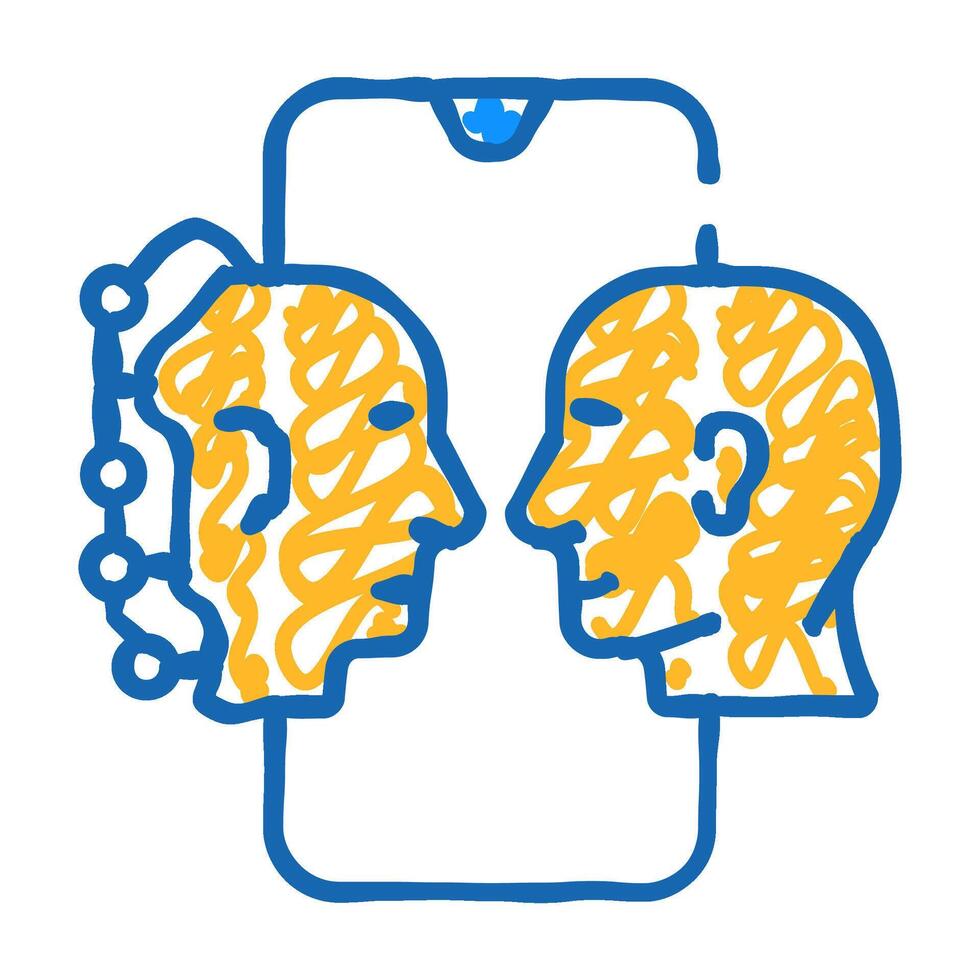 human computer interaction hci icon doodle illustration vector
