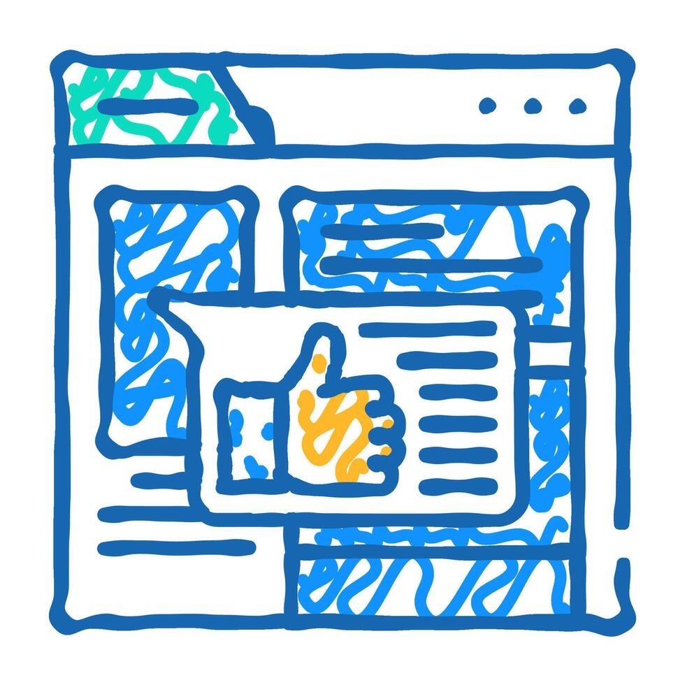 design critique ux ui icon doodle illustration vector