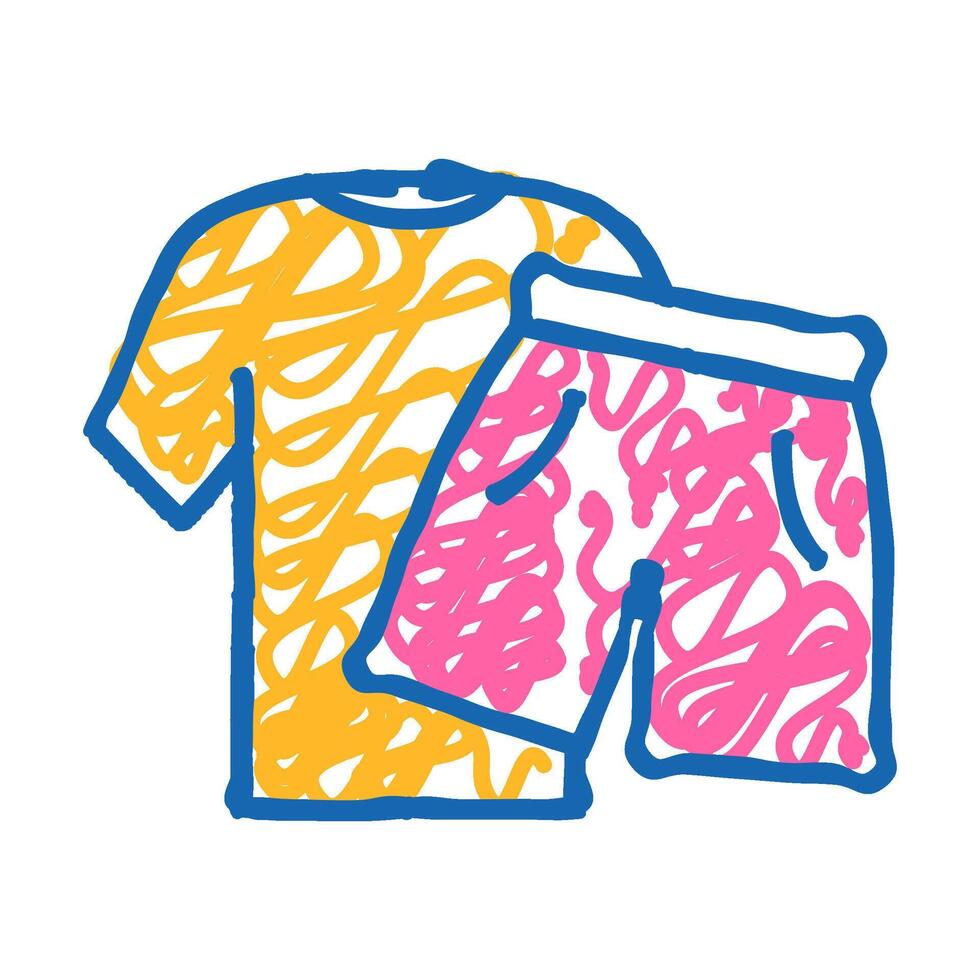 workout attire icon doodle illustration vector