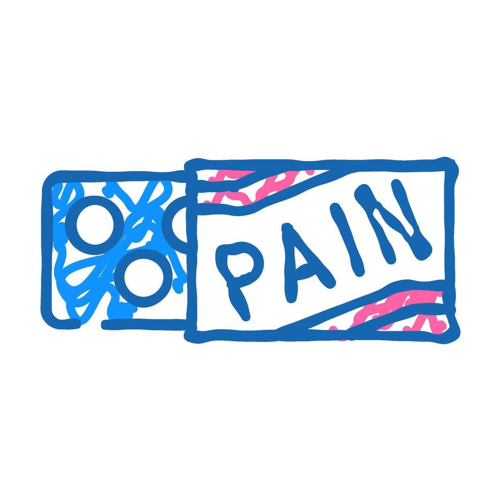 painkillers medicines pharmacy icon doodle illustration vector
