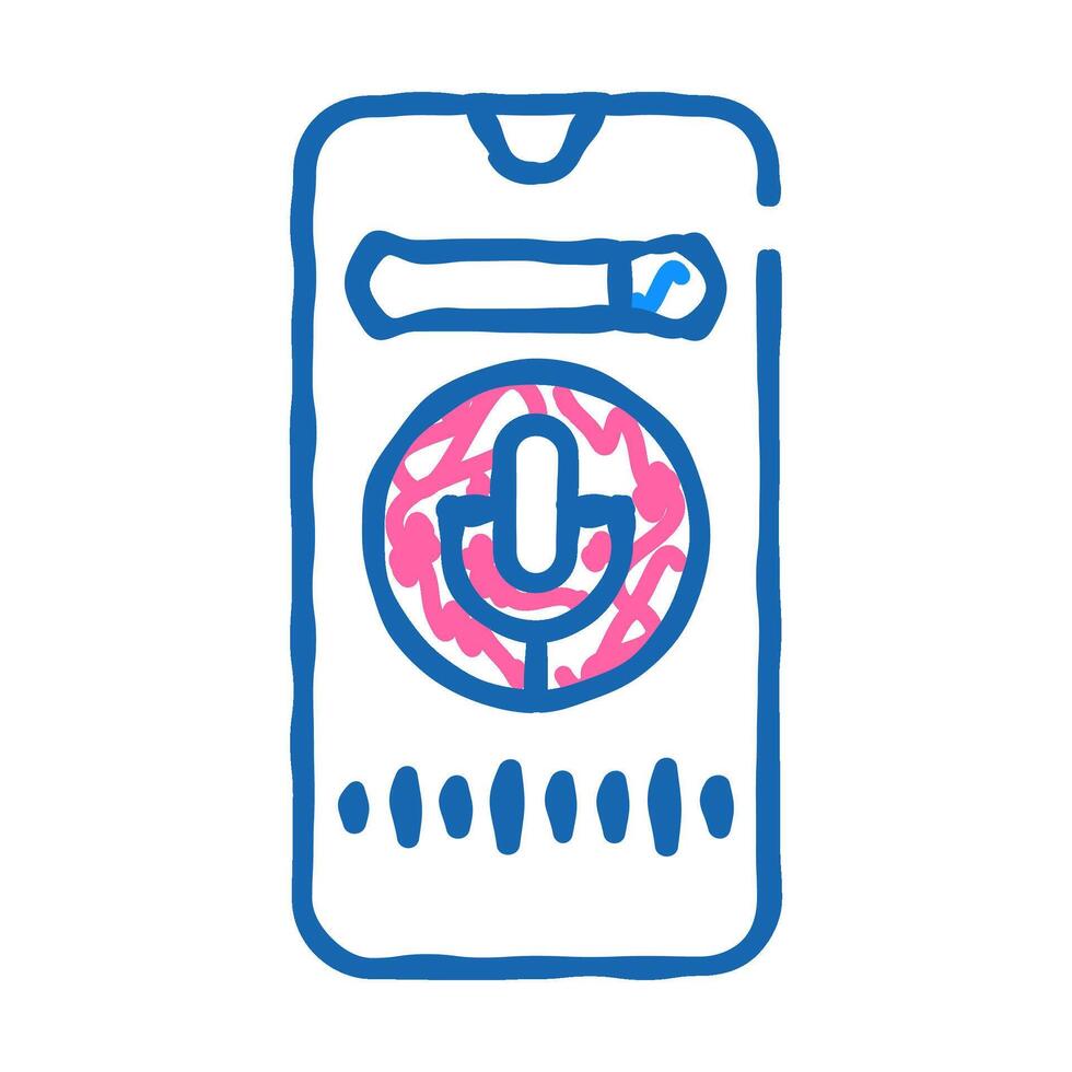 voice search optimization seo icon doodle illustration vector