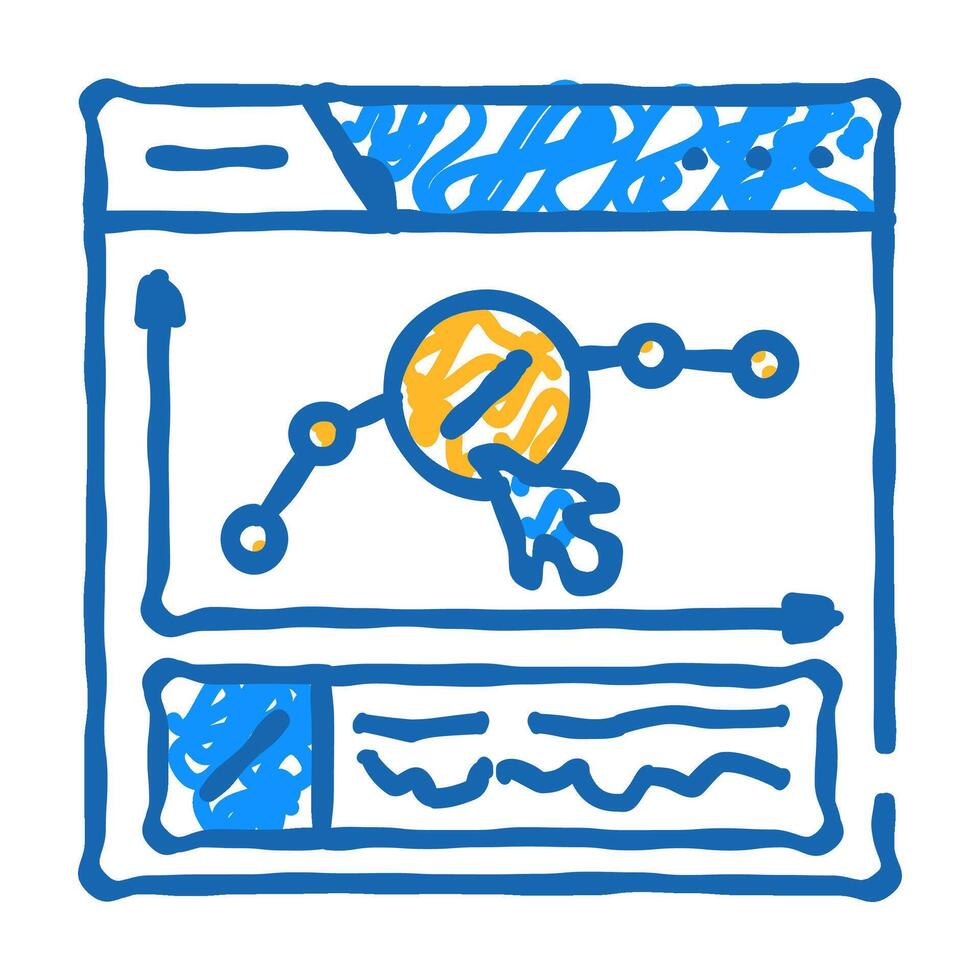 organic click through rate seo icon doodle illustration vector