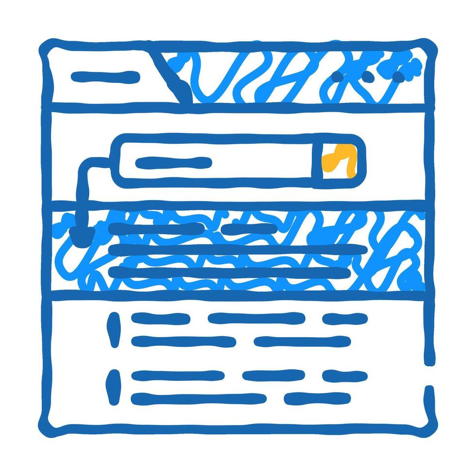 zero click searches seo icon doodle illustration vector