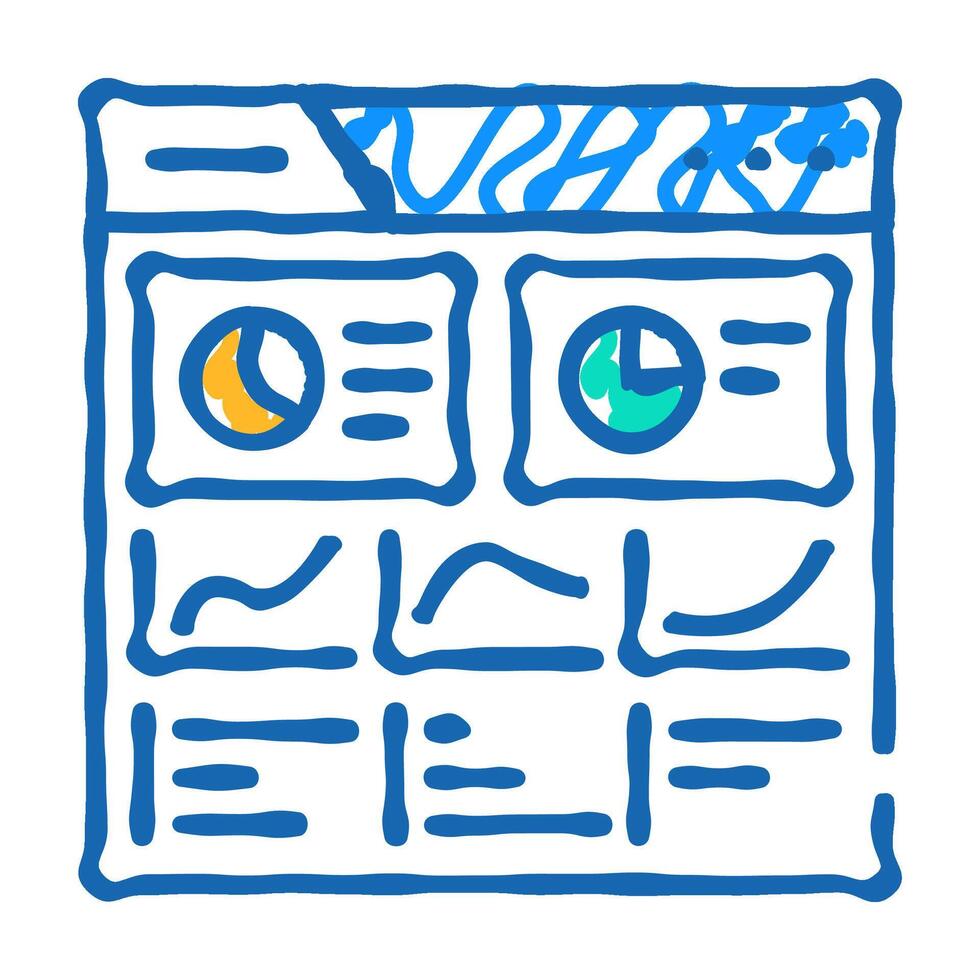 site audit seo icon doodle illustration vector