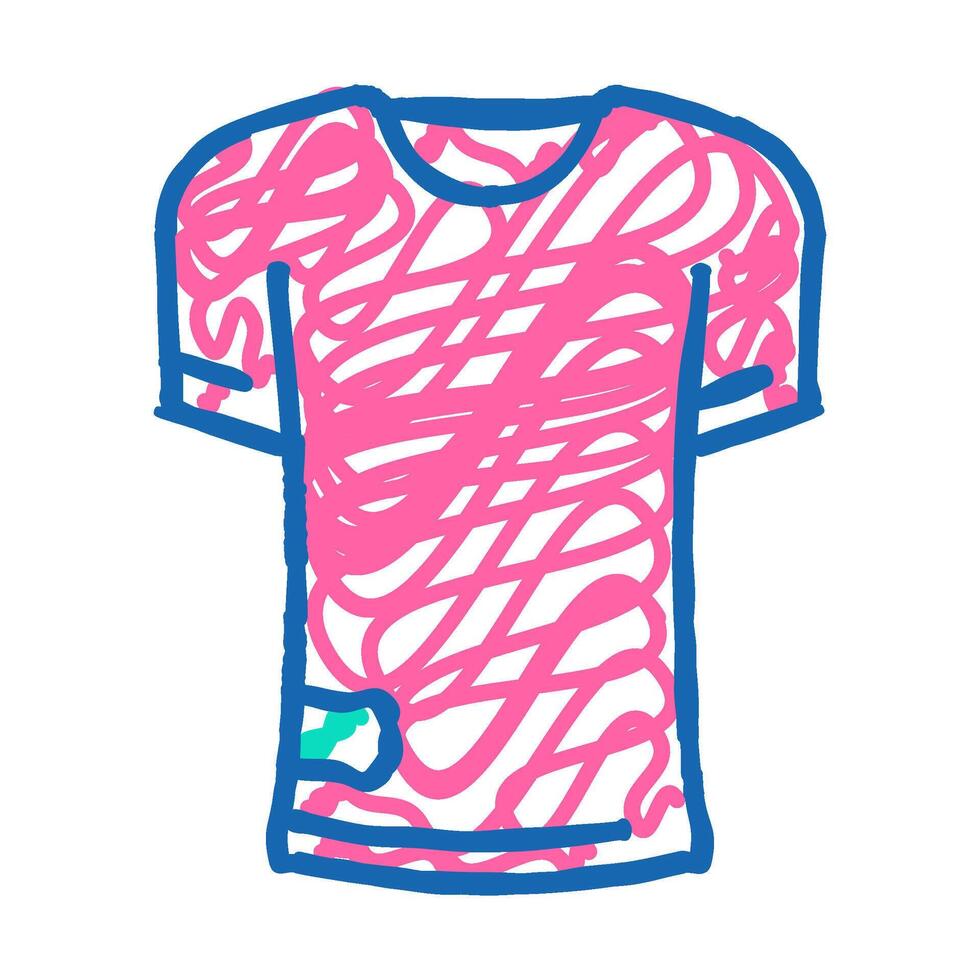 longline tee streetwear cloth fashion icon doodle illustration vector