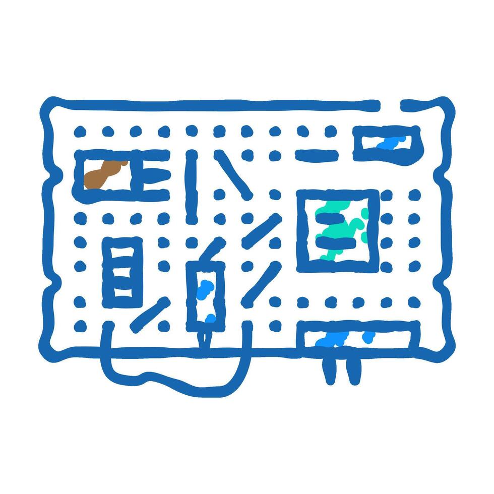 diy electronics tech enthusiast icon doodle illustration vector