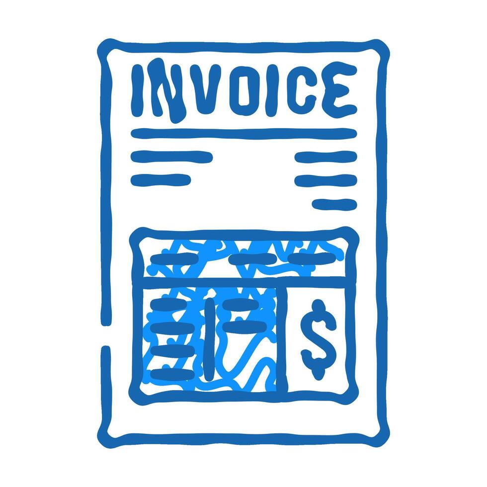 invoicing business process icon doodle illustration vector