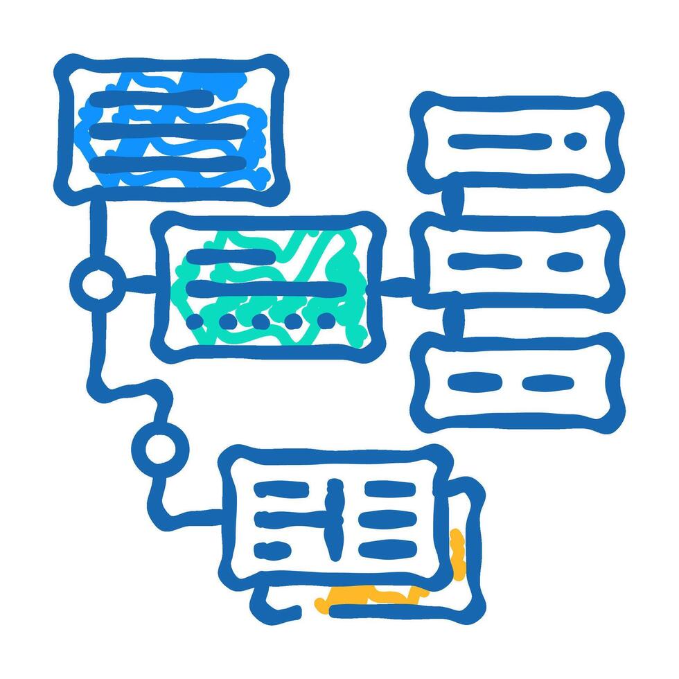 uml diagrams analyst icon doodle illustration vector