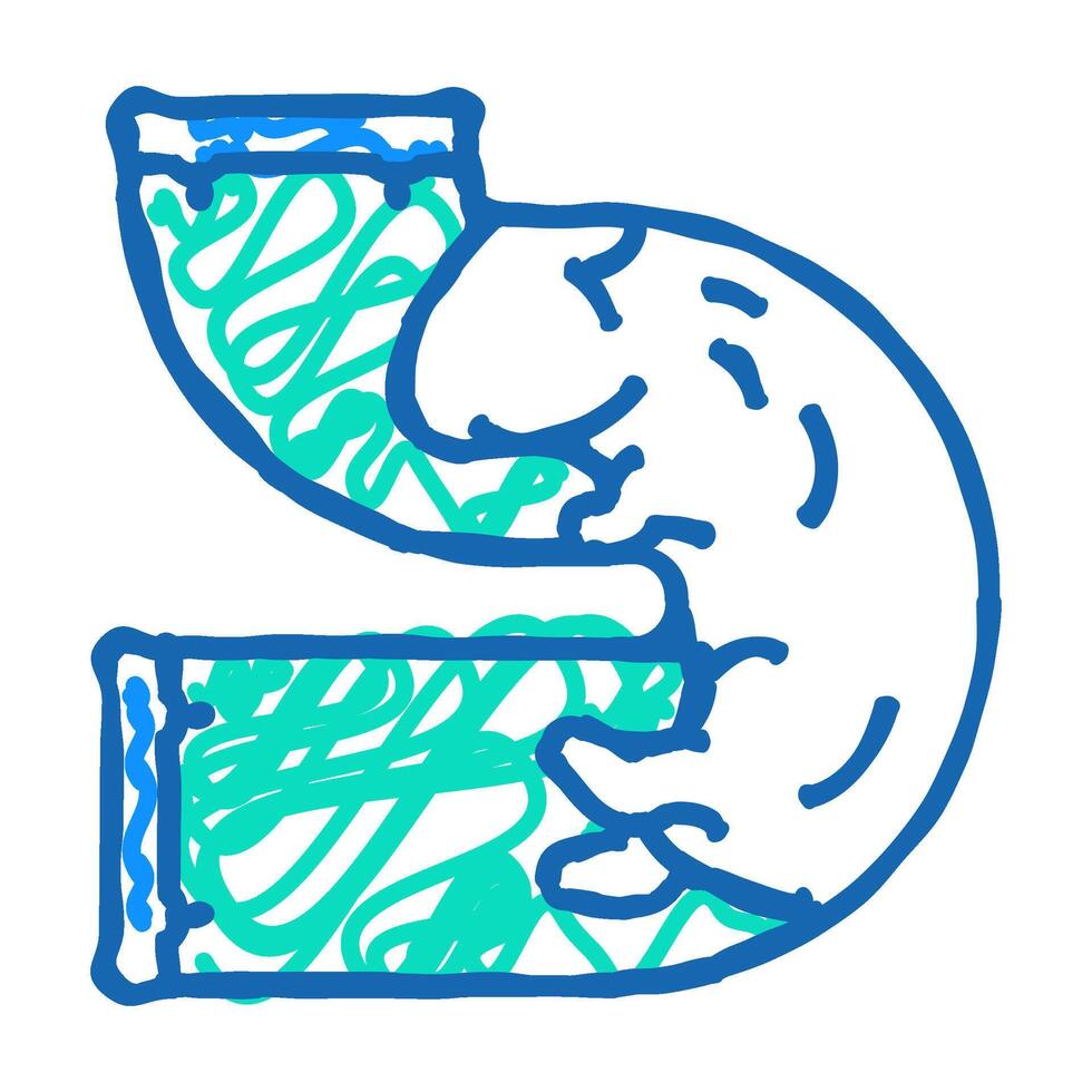 hamster in tunnel pet icon doodle illustration vector