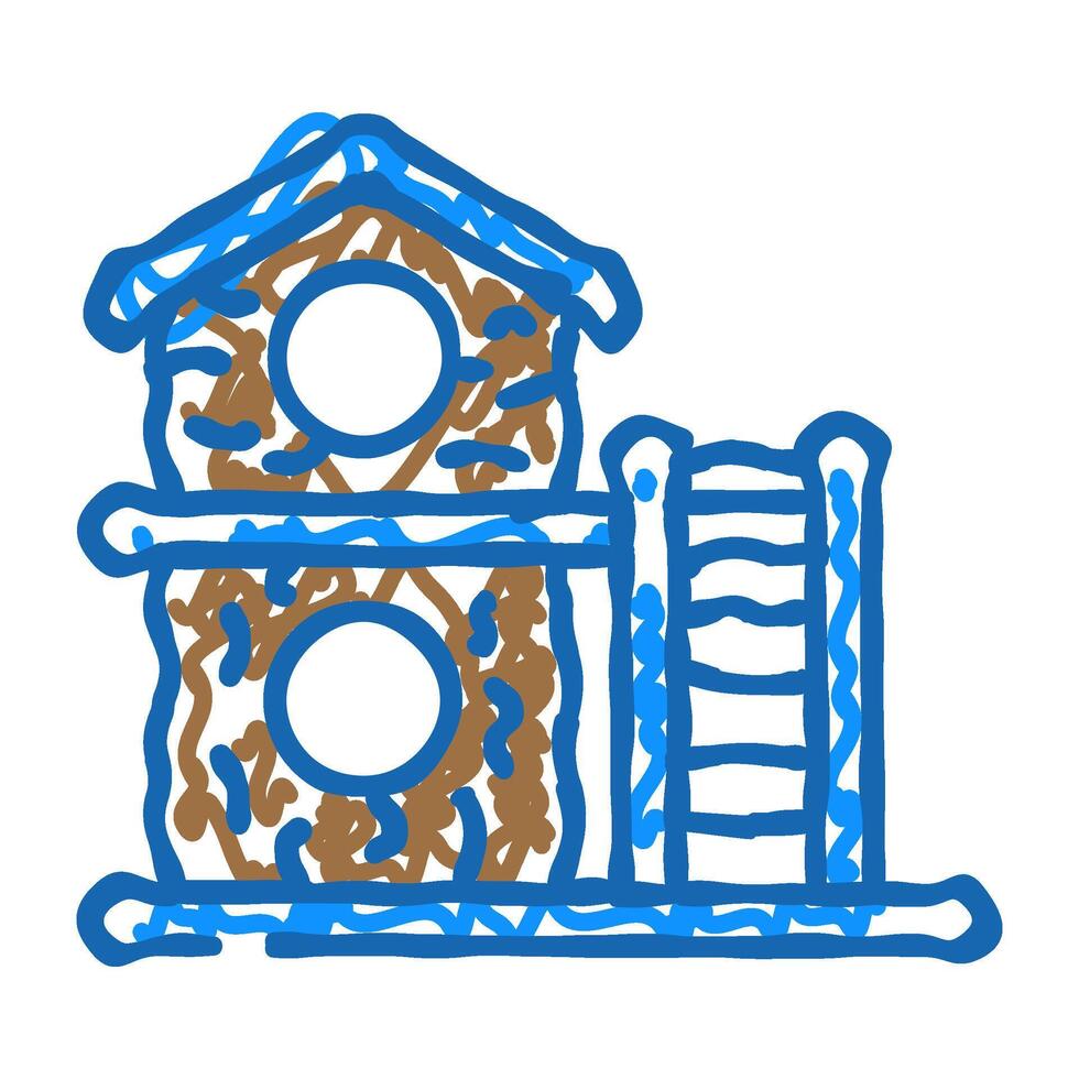 pet house hamster icon doodle illustration vector
