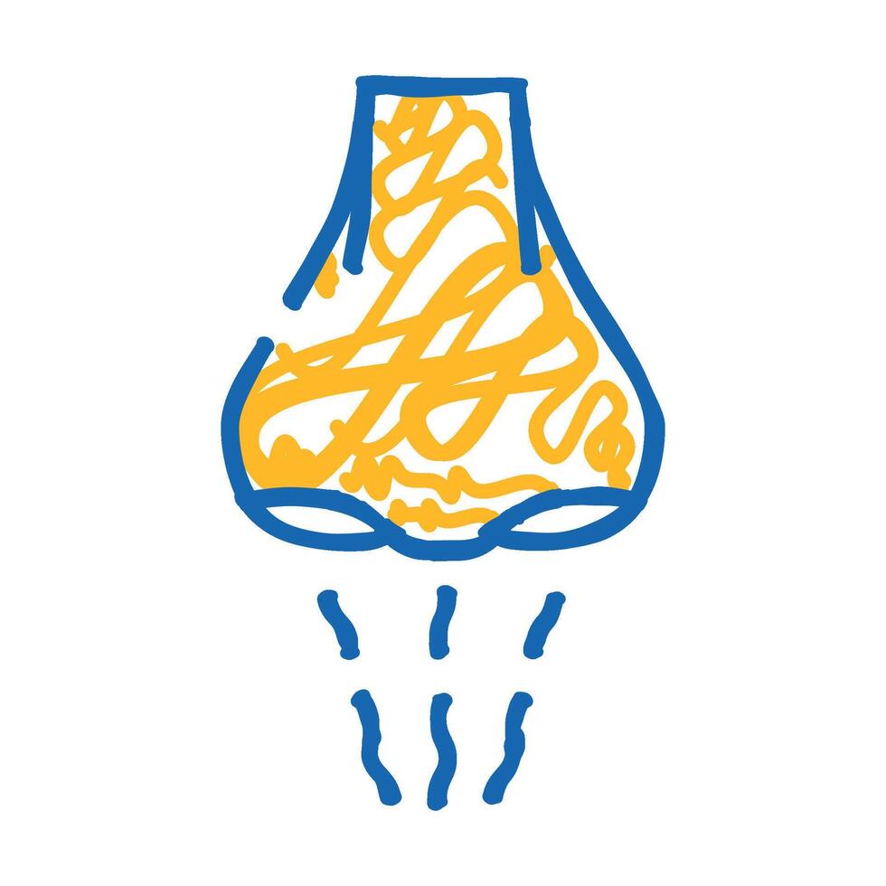 odor control product label caution icon doodle illustration vector