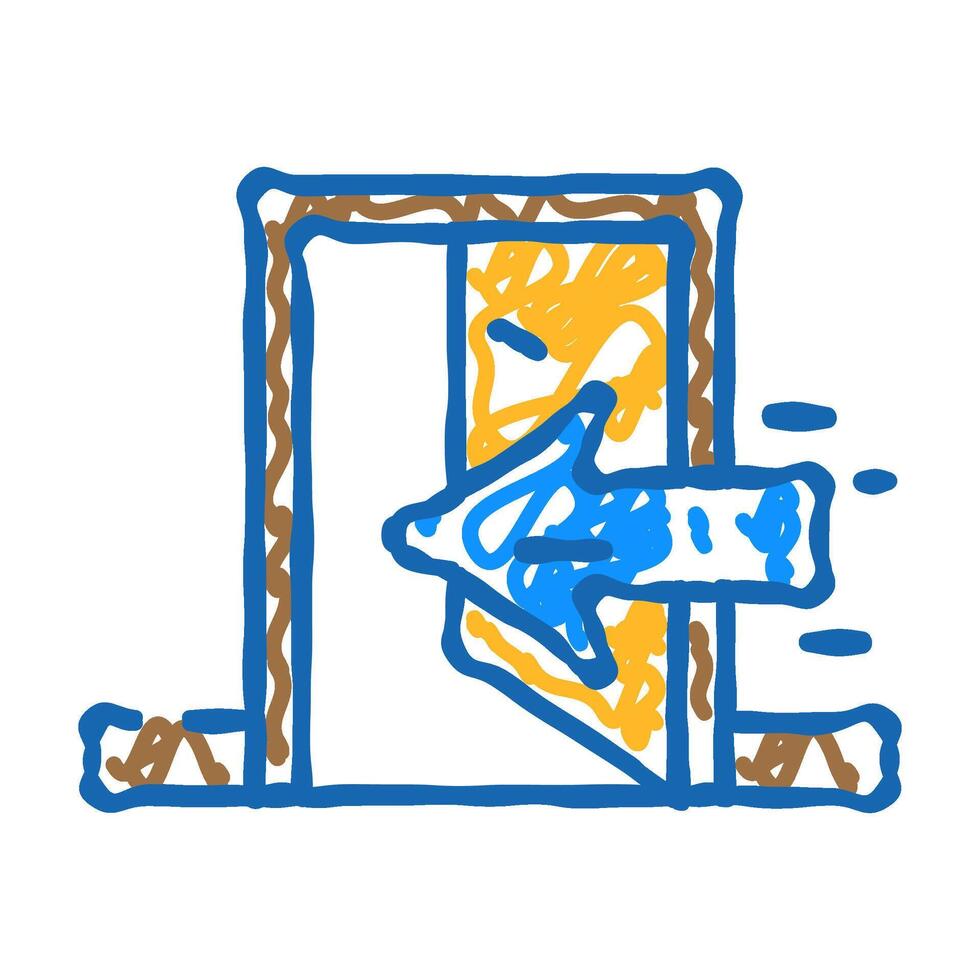 indoor use only product label caution icon doodle illustration vector