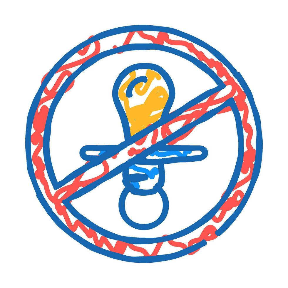age prevent product label caution icon doodle illustration vector