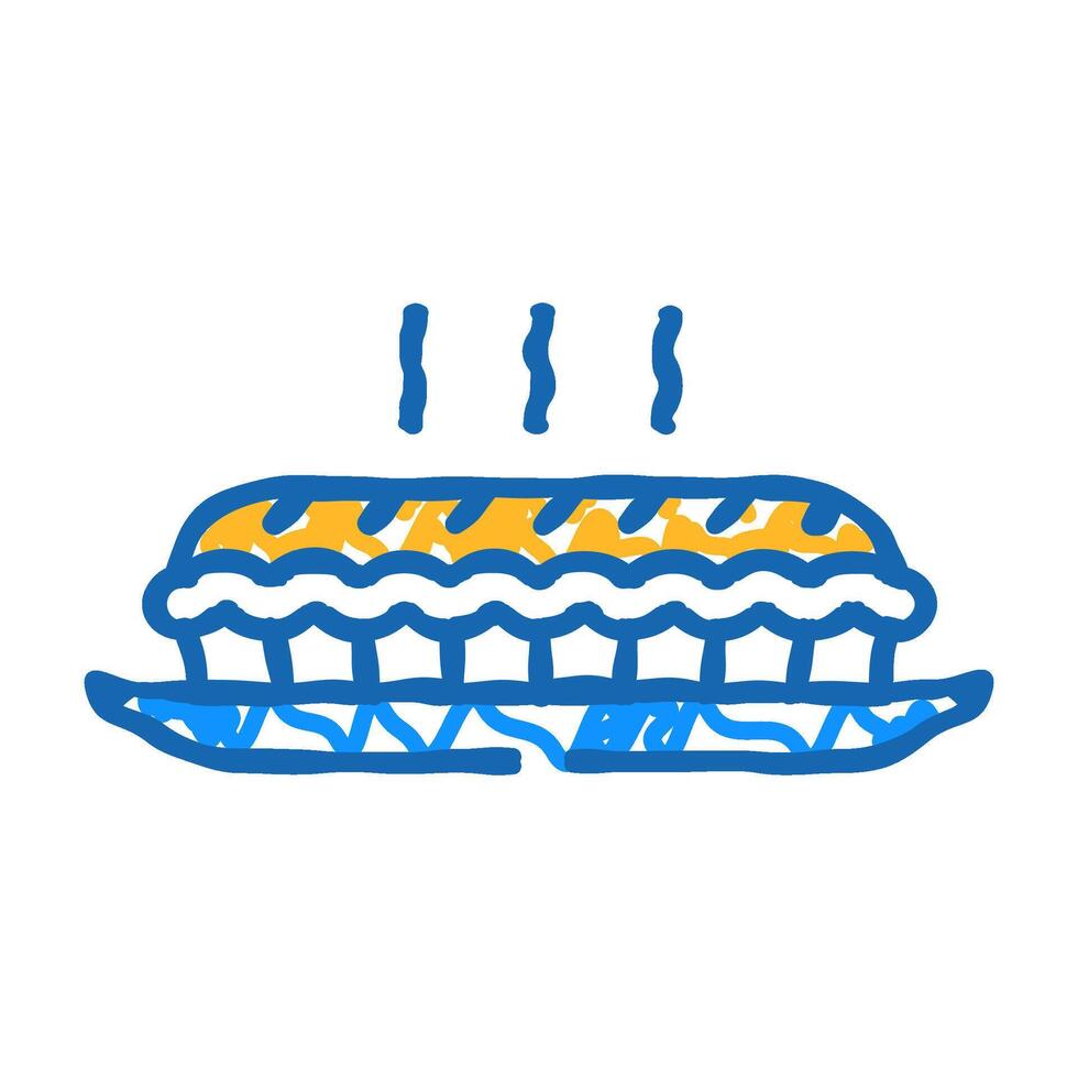 baking apple pie autumn icon doodle illustration vector