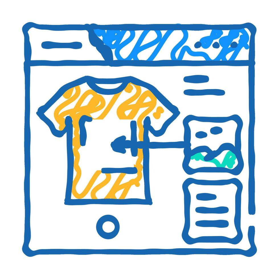 print on demand icon doodle illustration vector