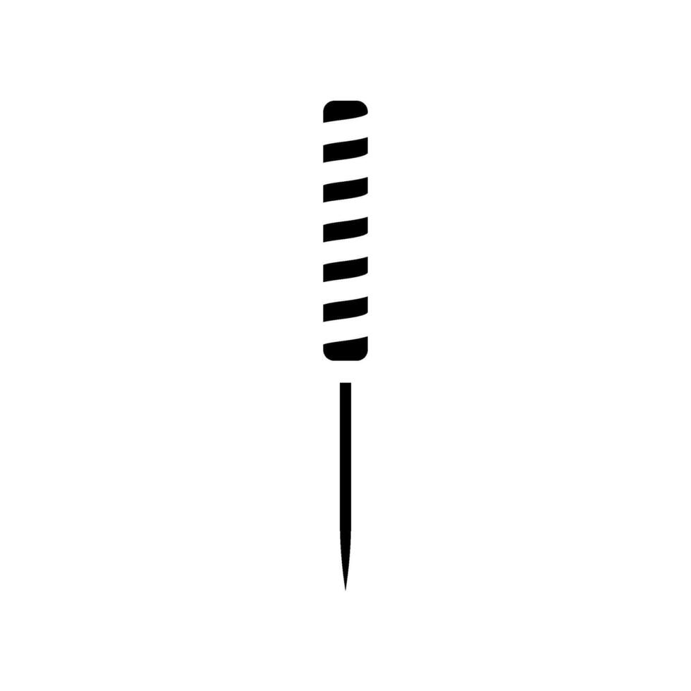 needles acupuncture glyph icon illustration vector