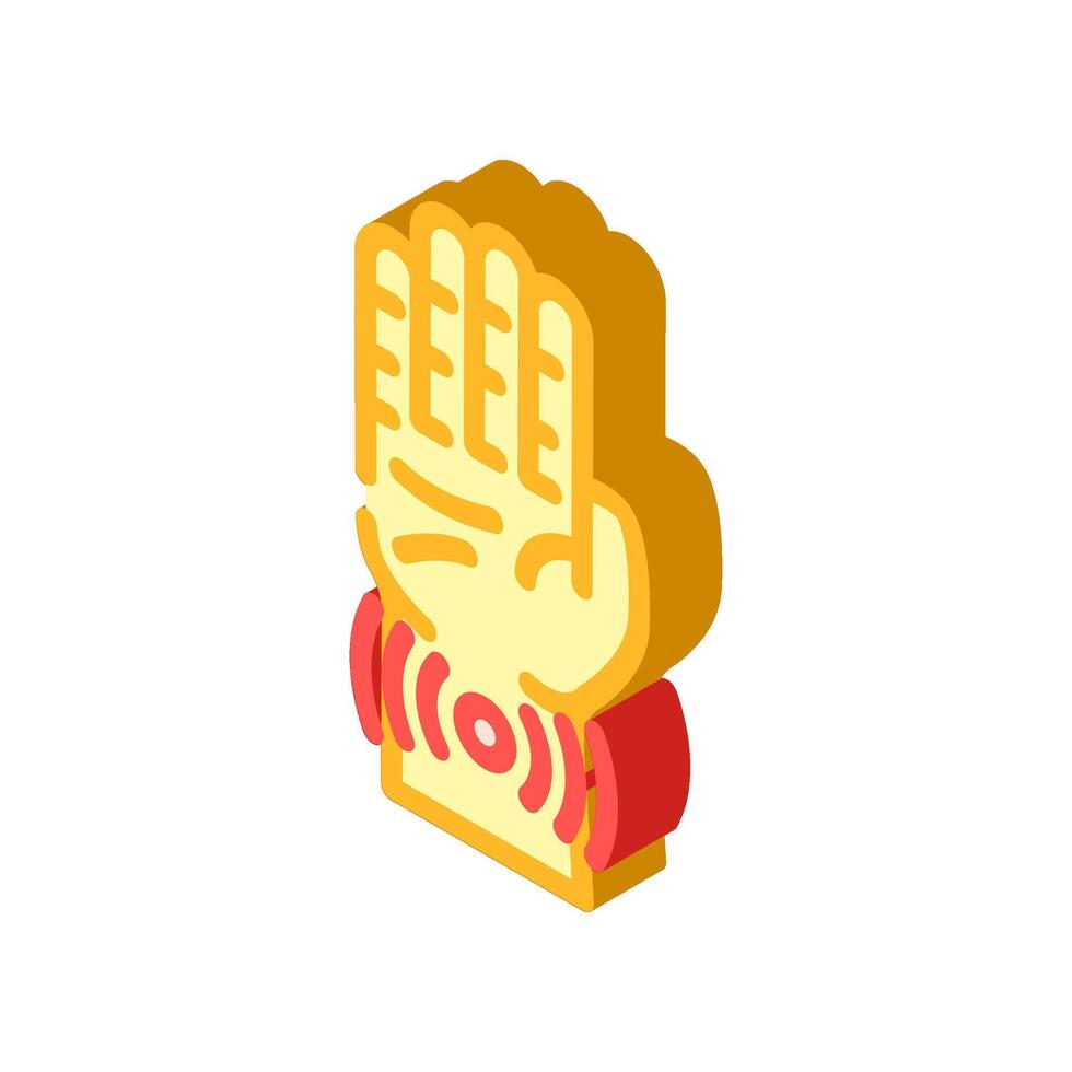 pressure point acupuncture isometric icon illustration vector
