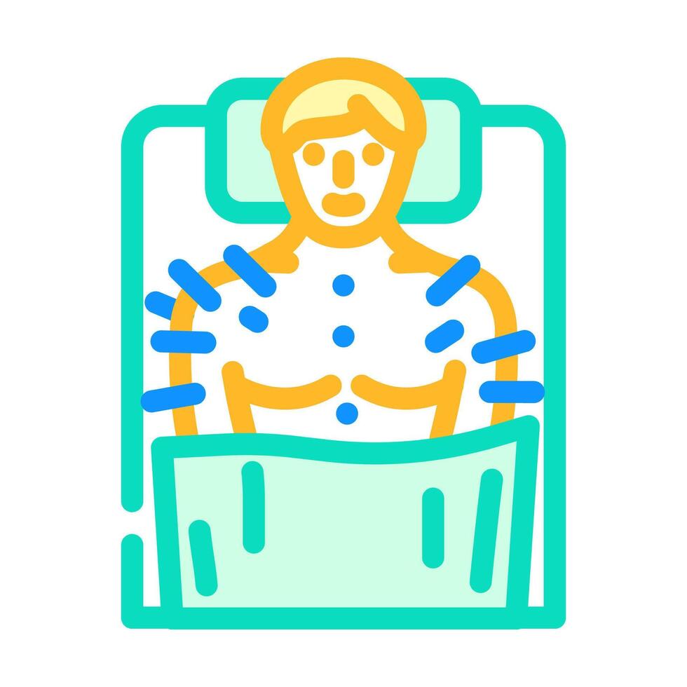 relaxation icon acupuncture color icon illustration vector