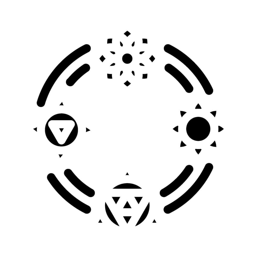 chakra acupuncture glyph icon illustration vector