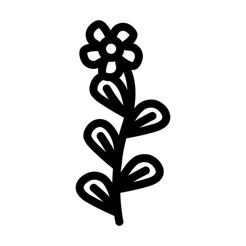 brahmi ayurvedic herb line icon illustration vector