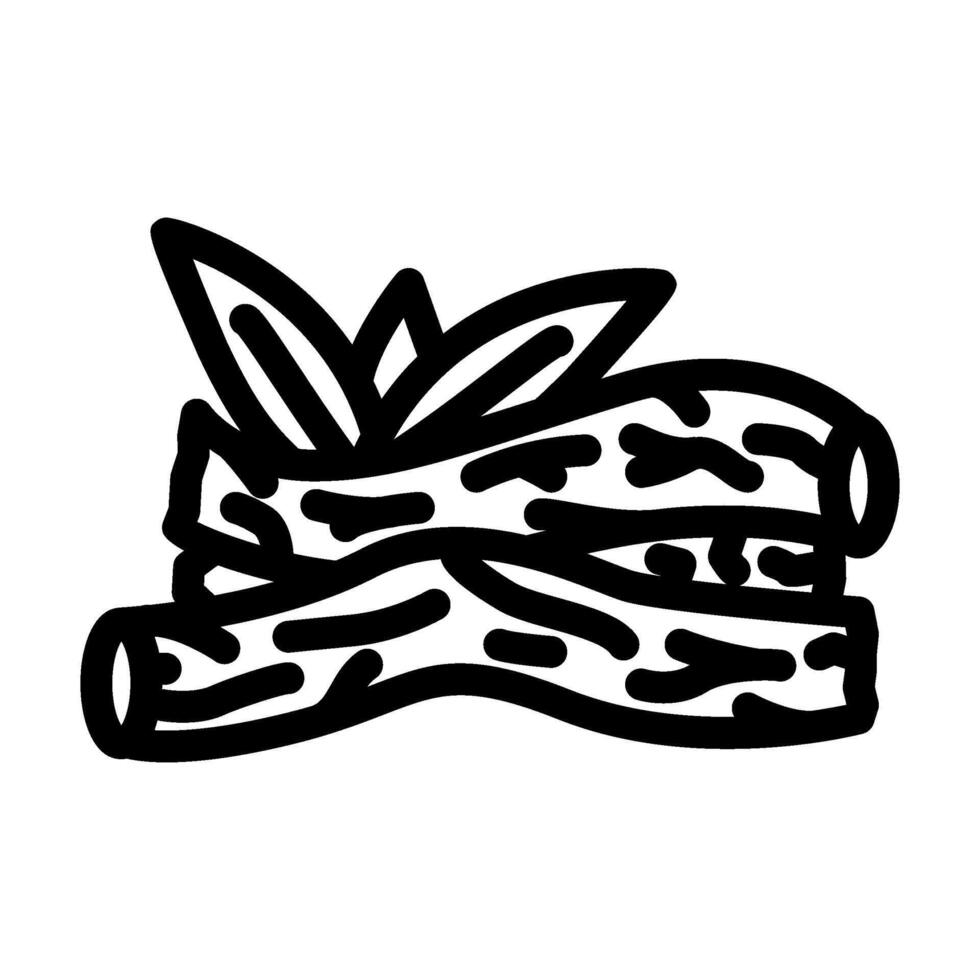 licorice root ayurvedic herb line icon illustration vector