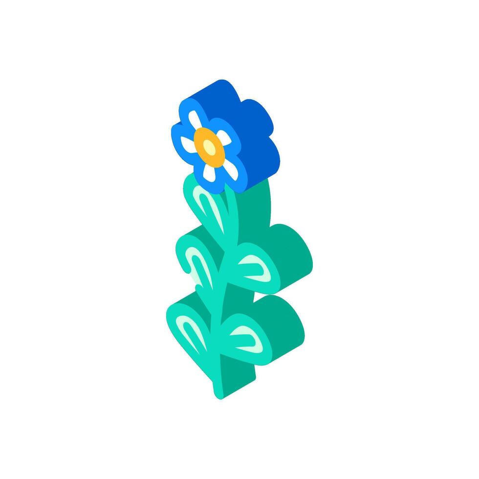 brahmi ayurvedic herb isometric icon illustration vector