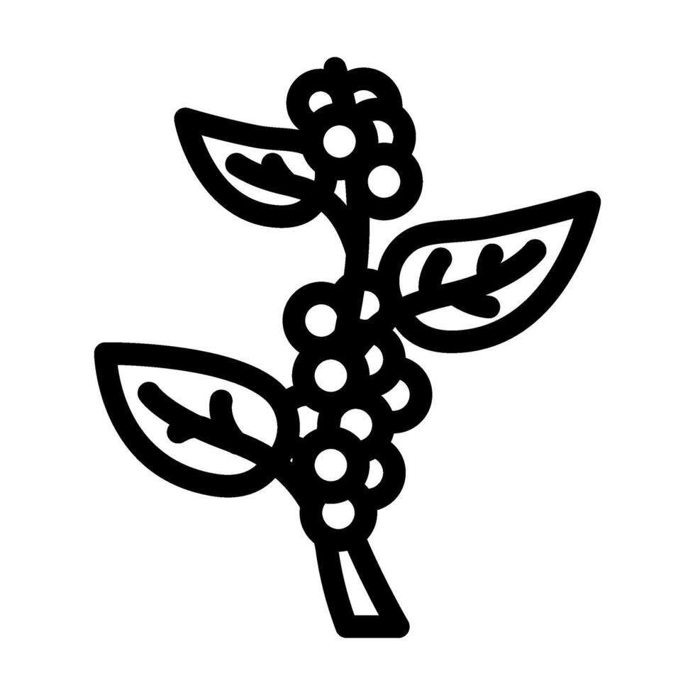 guggul ayurvedic herb line icon illustration vector