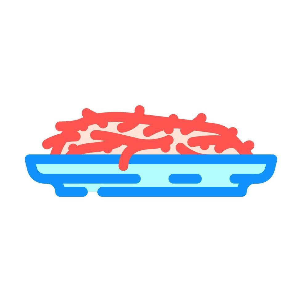 saffron threads ayurvedic herb color icon illustration vector