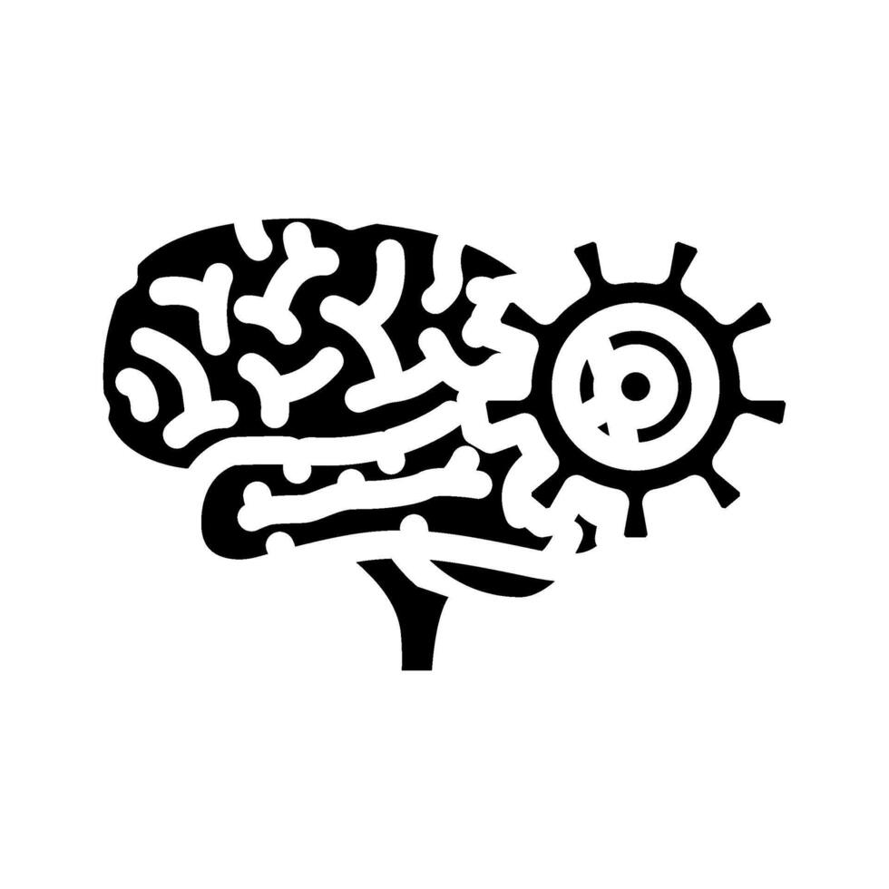 gears brainstorm glyph icon illustration vector