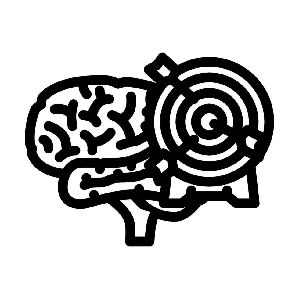 target brainstorm line icon illustration vector